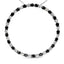 Collier Pendentif en Diamants Noirs et Blancs en Argent Sterling .925 3.0 Cttw