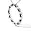 Collier Pendentif Ouvert en Argent Sterling 925 avec Diamants Noirs et Blancs
