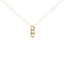 Collar con colgante de círculo entrelazado de diamantes chapado en oro amarillo de 14K