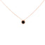 14K Rose Gold Bezel-Set Black Diamond Solitaire Pendant Necklace