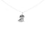Collar de Péndulo de Shih Tzu de Diamante de Plata Esterlina .925