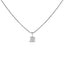 Sterling Silver 1/4 Cttw Princess Cut Diamond Pendant Necklace