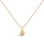 Collar de Péndulo Abierto de Diamante de Plata Baño de Oro de 14K