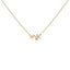 Collar con colgante floral chapado en oro de 14K con acentos de diamante