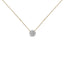 14K Yellow Gold Plated Sterling Silver Diamond Cluster Pendant Necklace