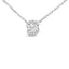 .925 Sterling Silver Lab Grown Diamond Pendant Necklace 18"