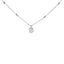 Collier Pendentif Halo Ovale en Diamant Cultivé en Laboratoire en Argent Sterling