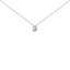 Sterling Silver Lab Grown Diamond Oval Halo Pendant Necklace