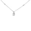 Sterling Silver Lab Grown Diamond Oval Halo Pendant Necklace