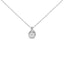 Collier Pendentif Halo en Diamant Cultivé en Laboratoire en Argent Sterling