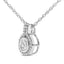 Collier Pendentif Halo en Diamant Cultivé en Laboratoire en Argent Sterling