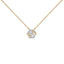 Collier Pendentif en Diamant Lab Grown Plaqué Or Jaune 14K en Argent Sterling