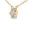 Collier Pendentif en Diamant Lab Grown Plaqué Or Jaune 14K en Argent Sterling
