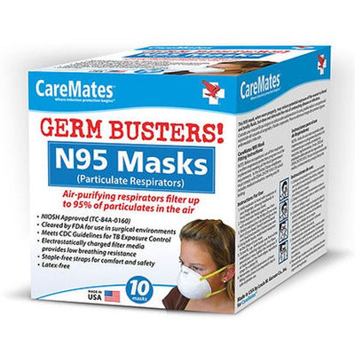 CareMates N95 Protective Masks - 10 Pack