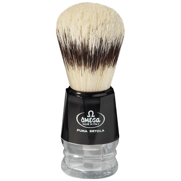 Brosse à raser Omega Pure Bristle - Poignée noire