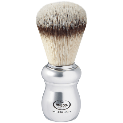 Omega Heavy Aluminum Hi-Brush Shaving Brush #0146652