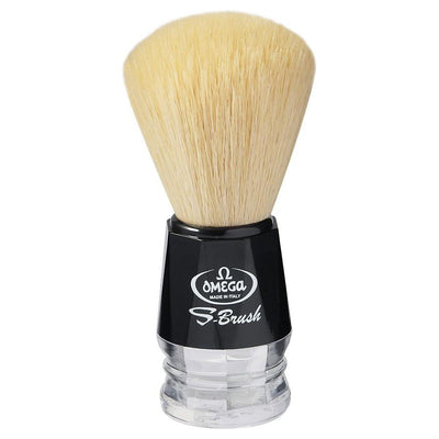 Omega S-Brush Synthetic Fibre Shaving Brush - Black Handle