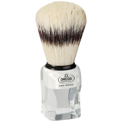 Omega Boar Bristle Shaving Brush with Classy Square Handle