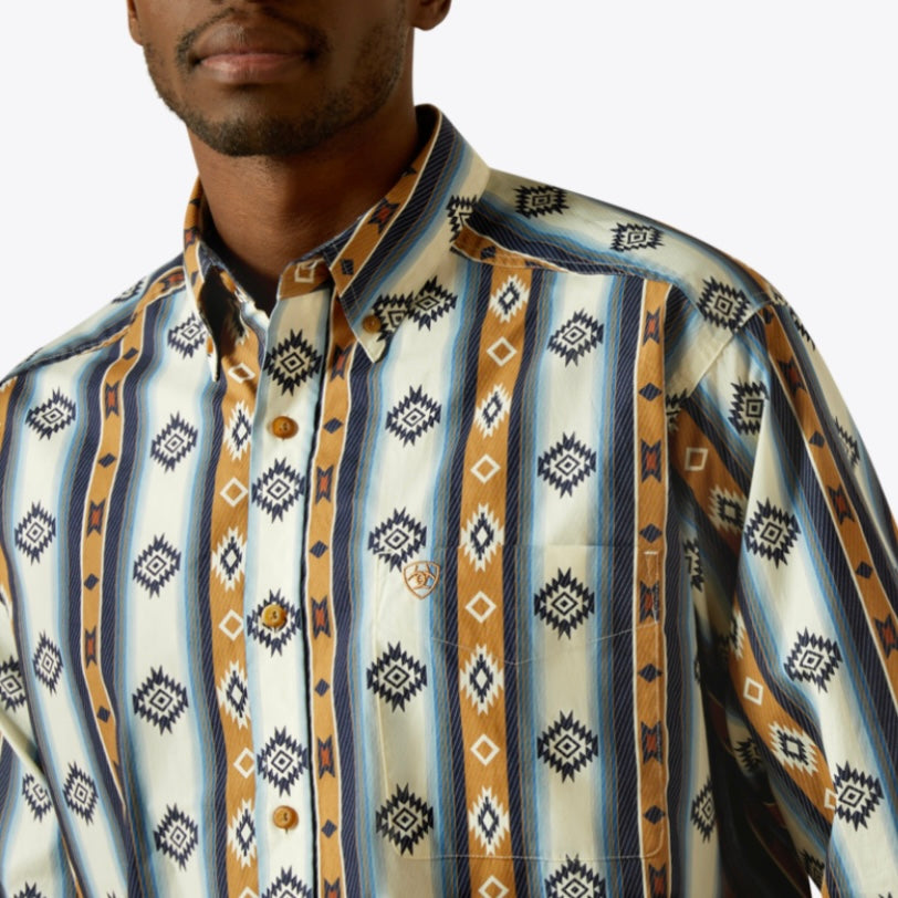 Ariat Men's Blue Southwest Aztec Shirt - Korvel
