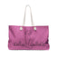 Chic Cat-Themed Weekender Bag for Stylish Cat Lovers