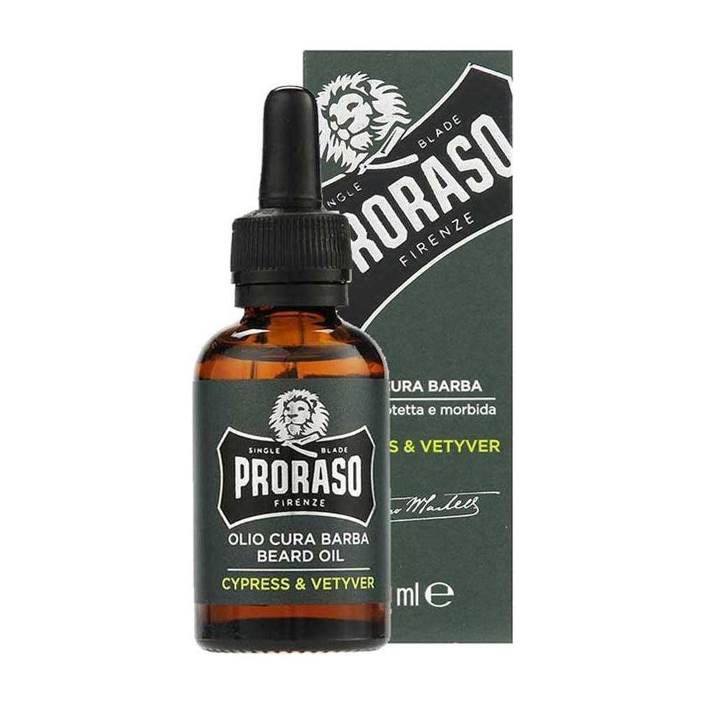 Aceite para barba Proraso Single Blade Ciprés y Vetiver 1 Oz