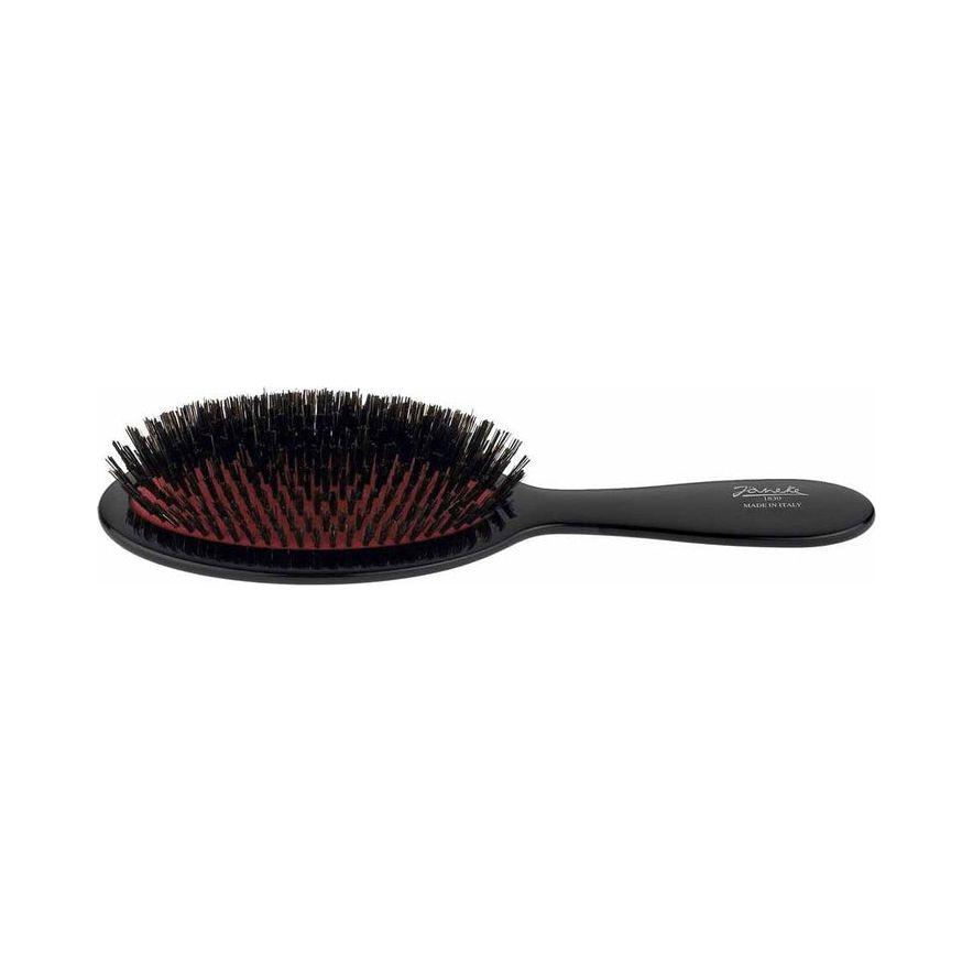Cepillo de Pelo Grande Janeke Negro - Herramienta Elegante para Desenredar