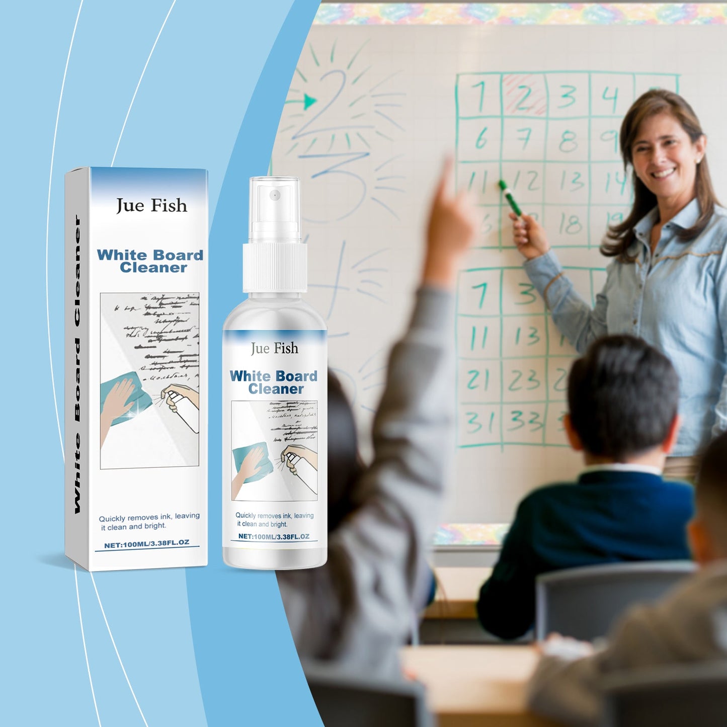 Whiteboard Cleaner Office Classroom Oil-Based Marker Whiteboard Handwriting Removal Cleaner - Korvel