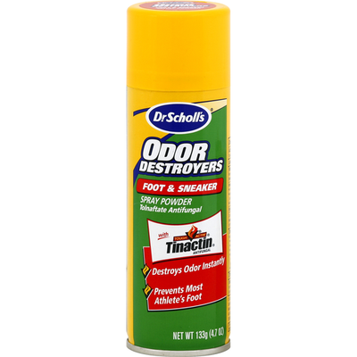 Dr Scholls Odor Destroyers Foot & Sneaker Spray Powder - 4.7 Oz