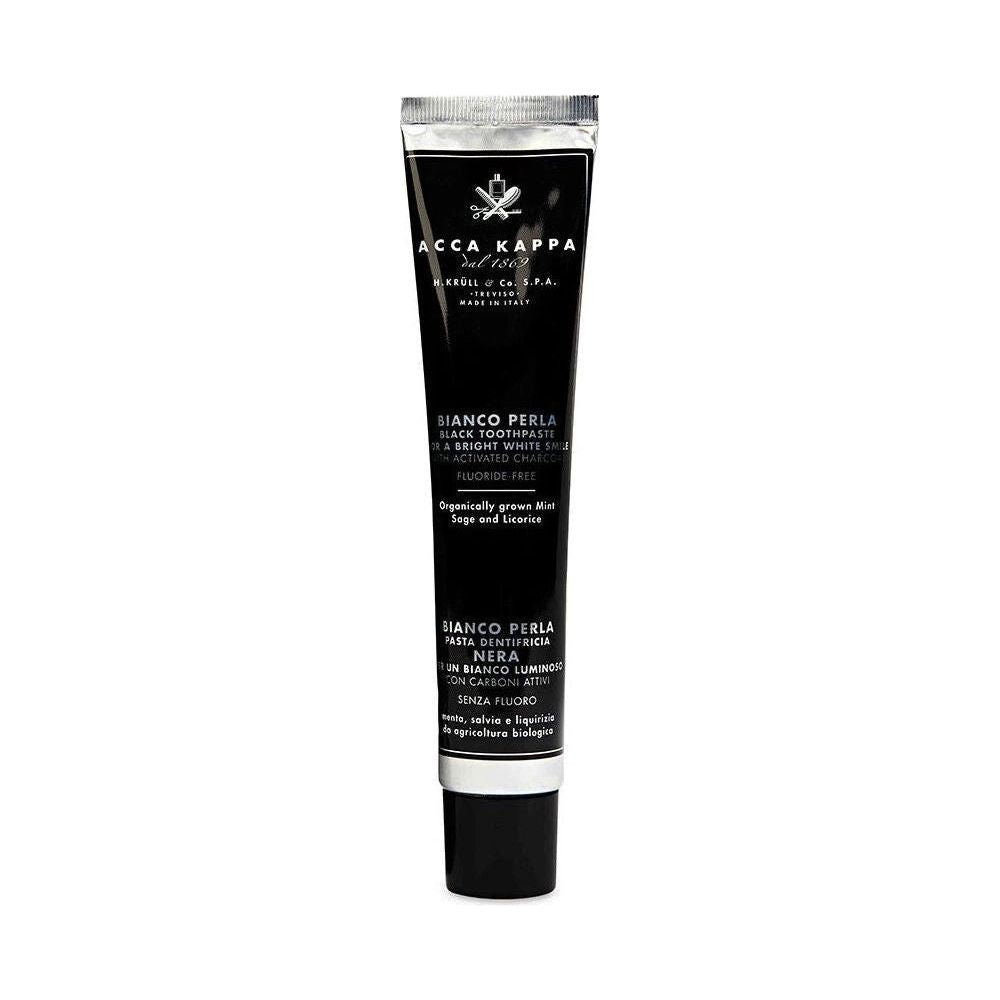 Pasta de Dientes Negra Acca Kappa Blanco Perla - Sin Flúor 3.4 Oz