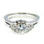 Bague de fiançailles antique de 0,90 ct en or blanc 14KT