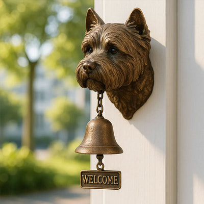 Dog welcome chime, vintage Bulldog Dobermann chime, metal merchant chime – wall decor for home/office entrance. - Korvel