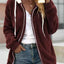Cozy Fleece Zip-Up Hooded Jacket - Plus Size
