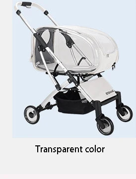 Fashionable Pet Dog Cats Four Wheeled Cart Lightweight Foldable Separable When Going Out Small Medium-Sized Pets Dog Stroller - Korvel
