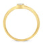 Bague en diamant Miracle Set en argent sterling plaqué or jaune 14K - Taille 6