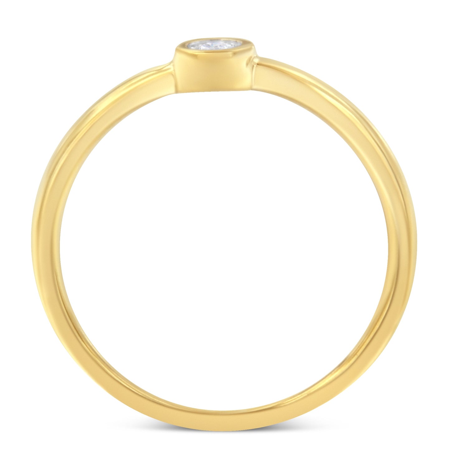Bague en diamant Miracle Set en argent sterling plaqué or jaune 14K - Taille 6