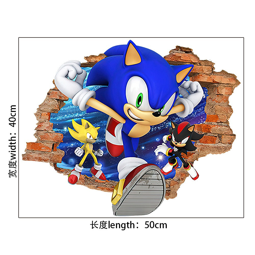 Sonic Stickers Cartoon Anime Super Mario Self Adhesive PVC Decoration Mario Stickers - Korvel