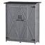 Abri de rangement en bois premium 5,3 pieds x 4,6 pieds avec toit étanche