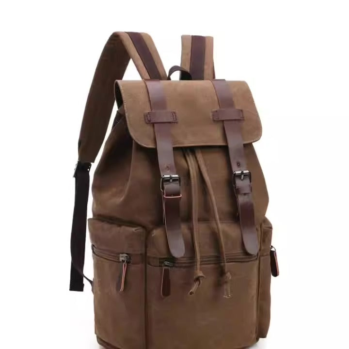 Durable casual large capacity travel bag computer backpack junior high school student school bag backpack Canvas - Korvel