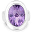 9.01 Carat Genuine Amethyst Sterling Silver Engagement Ring