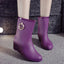 Fashionable Mid-Tube Waterproof Rain Boots for Women