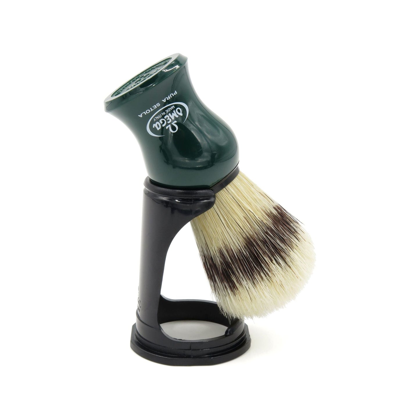 Omega Pure Bristle Shaving Brush with Stand - Assorted Colors