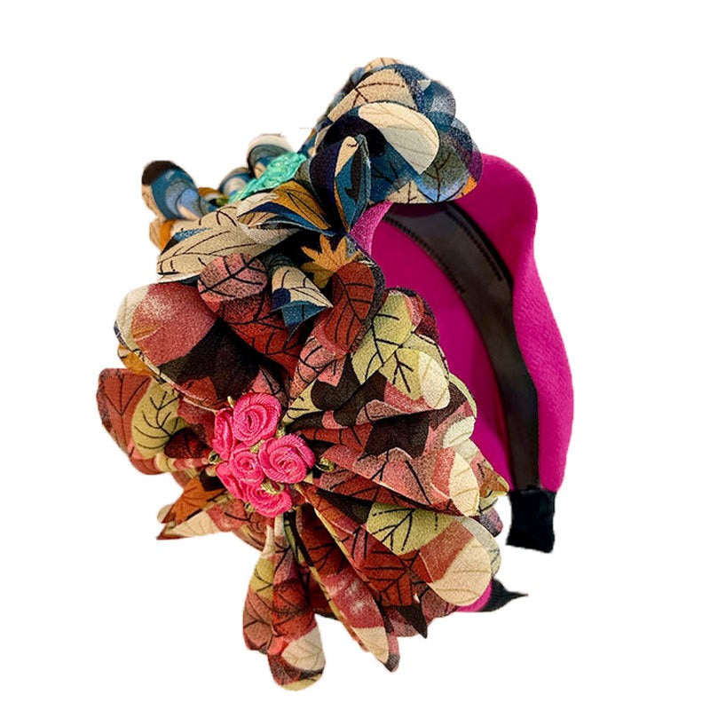 Fashionable handmade fabric flower headbands - Korvel