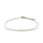 14k White Gold Smooth Curved Bar Lariat Bracelet