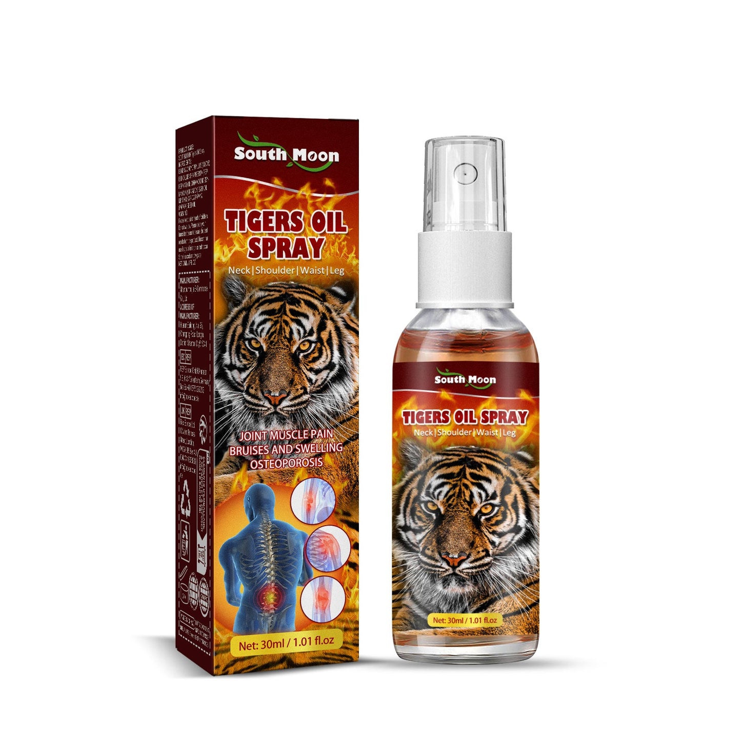 Tiger Oil Spray, Relieve Body Joint Knee Discomfort With External Massage Treatment Spray - Korvel