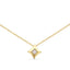 Collar con colgante en forma de cometa de diamante princesa de oro amarillo de 10 quilates