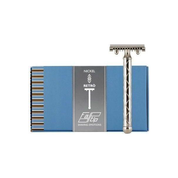 Fatip Retro Double Edge Safety Razor - Nickel Finish