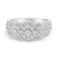 Ensemble de Bague de Fiançailles en Argent Sterling .925 avec Diamants 1.0 Cttw