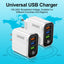 3USB-2.1A Multi Port Mobile Phone Charger Smart Travel Charging Head - Korvel