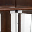 Corner Curio Dispaly Cabinet with Lights, Adjustable Tempered Glass Shelves, Mirrored Back,Walnut(E26 light bulb not included) - Korvel