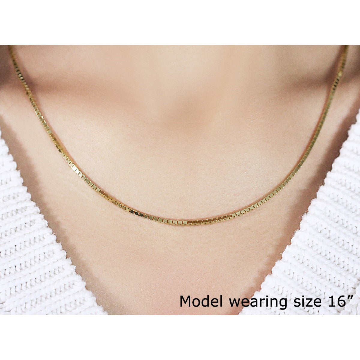 Chaîne classique en or jaune 14K de 1,6 mm